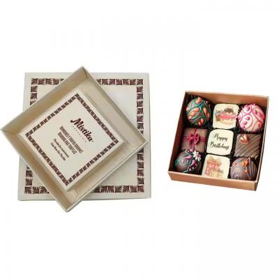Lid and Base Boxes Sweets Paper Date Box for Macarons Candy Gift Chocolate Bar