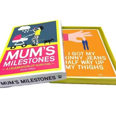 Printed Paper Milestone Cards Custom Printing Design Business Card Playing Cards