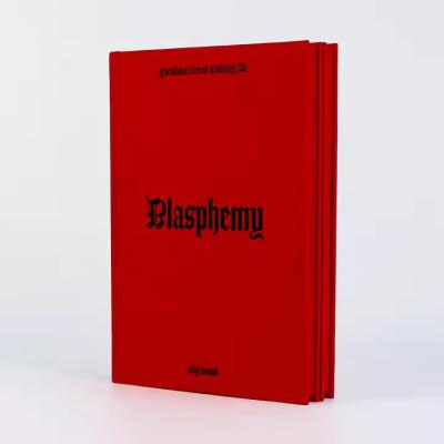 Custom Spray Edges Fabric Hardcover Book Printing Recipe Novel Planner Book