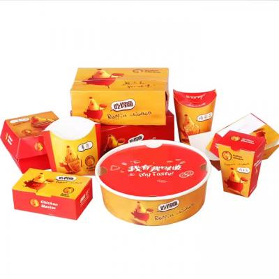 Chip Popcorn Takeout Box Custom Design Print Cardboard Fast Food Packaging Box
