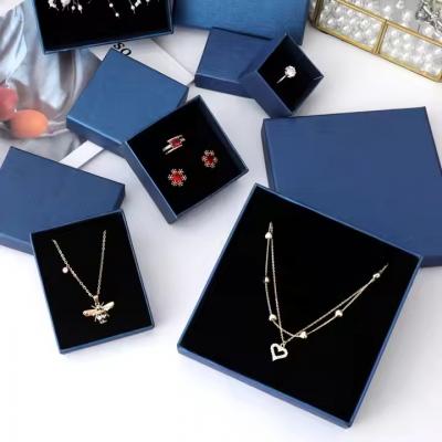 Jewelry Box Packaging Fancy Paper Earring Necklace Bracelet Packed Box 